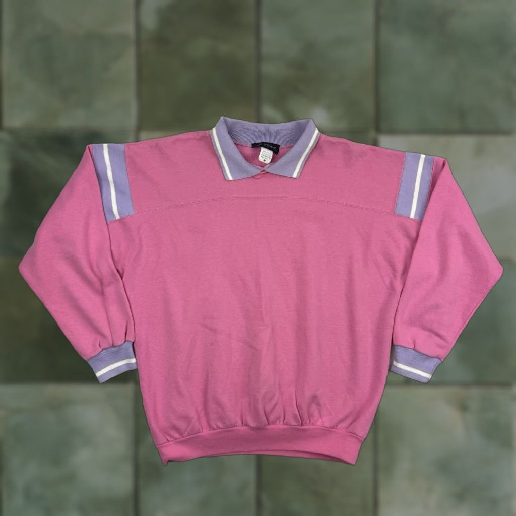 Pinko VINTAGE SK Sweatshirt Womens Medium Pink Collared Classic 80s Hipster Size M / US 6-8 / IT 42-44 - 1 Thumbnail