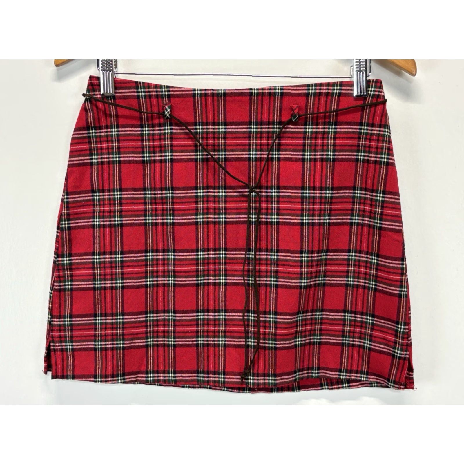 Vintage VINTAGE Charlotte Russe Plaid Mini Skirt M Red Tartan 90s Grunge Y2K School Girl Womens Size 32" / US 10 / IT 46 - 2 Thumbnail
