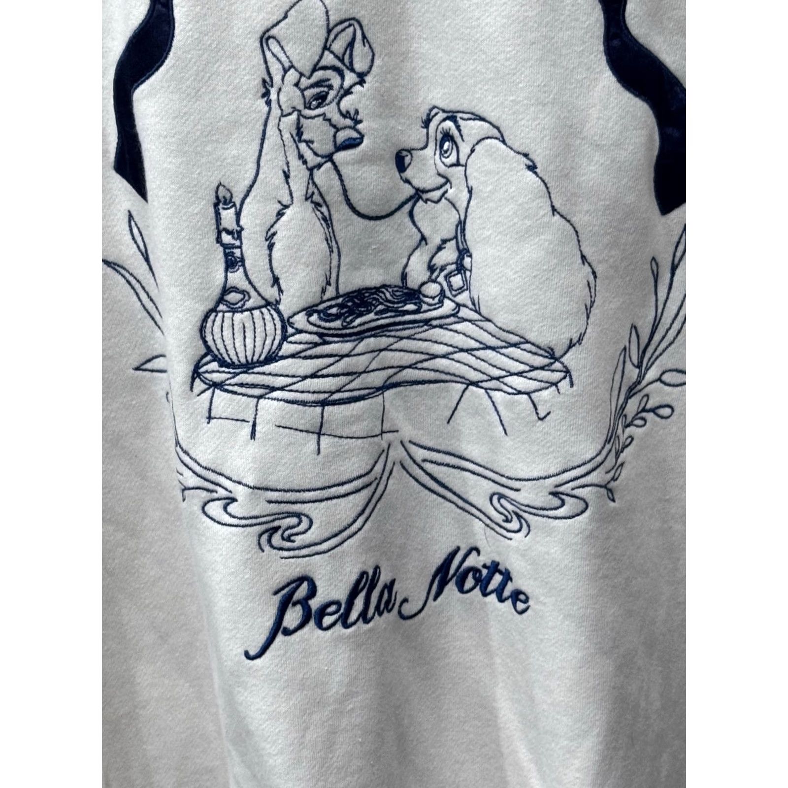 Disney WOMEN'S Disney Our Universe Embroidered Belle Notte Sweater Sweatshirt 2XL Multicolor Long Sleeve Pullover Womens Size XXL / US 16-18 / IT 52-54 - 5 Thumbnail