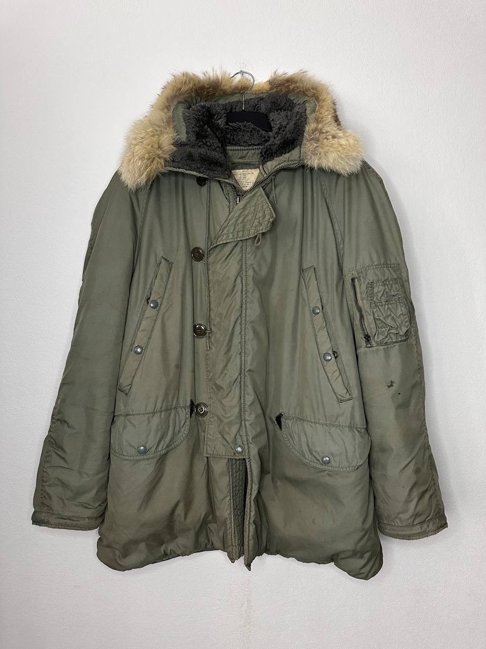 Alpha Industries US Army N-3B Flying Jacket MIL-J-6279H Vintage 70s Military Size US L / EU 52-54 / 3 - 8 Thumbnail
