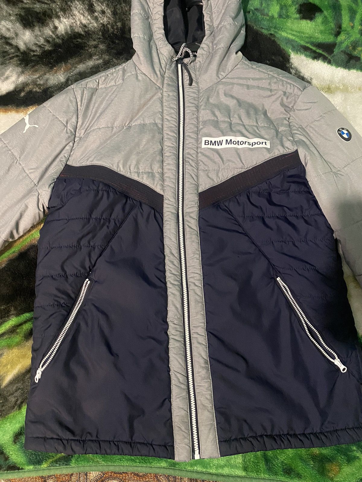image of Pumaxbmw Jacket in Gray/Black, Men's (Size Large)