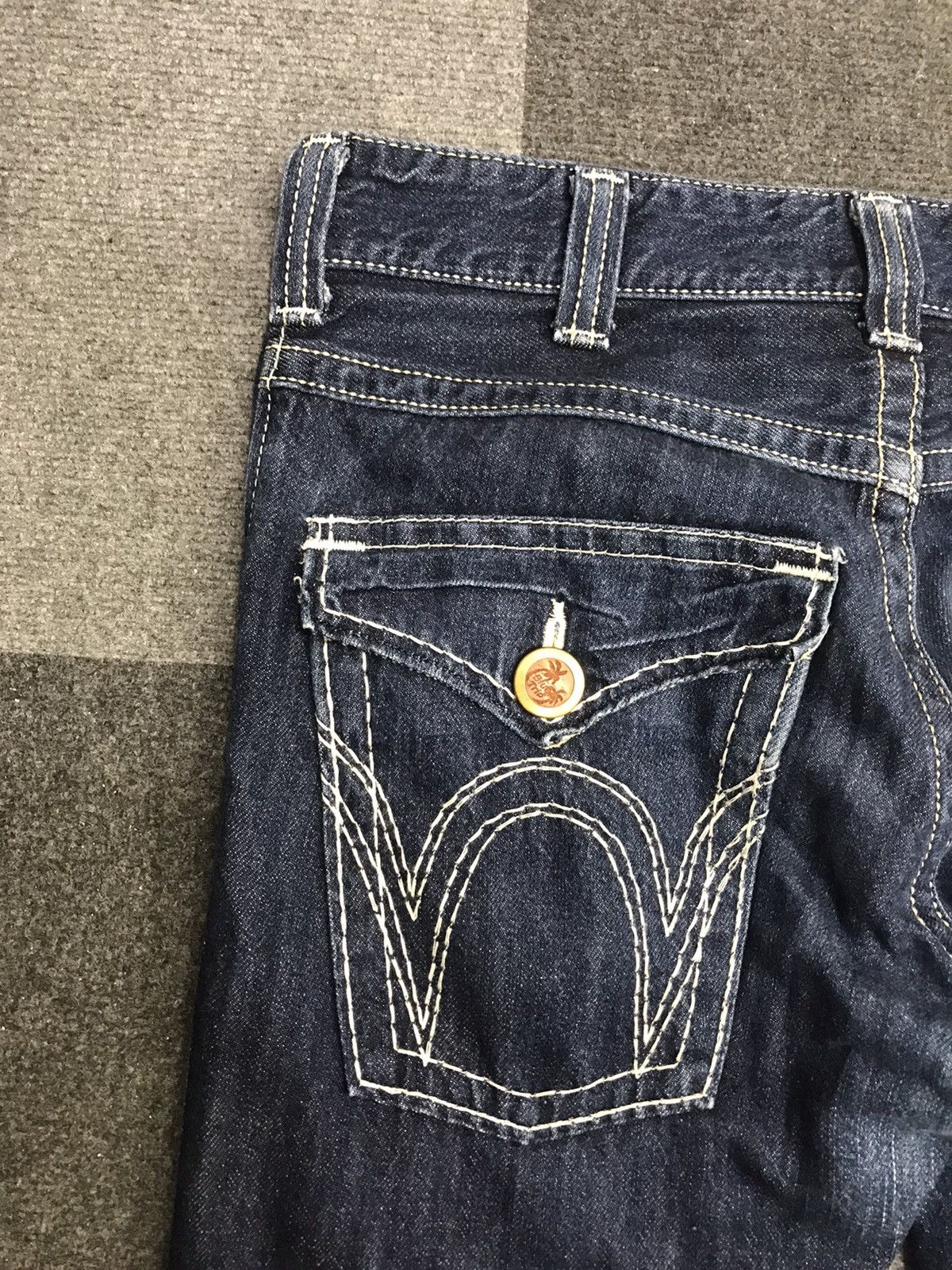 Edwin 🔥FLARE🔥EDWIN 503 Blue Trip Flare Jeans Size US 31 - 13 Thumbnail