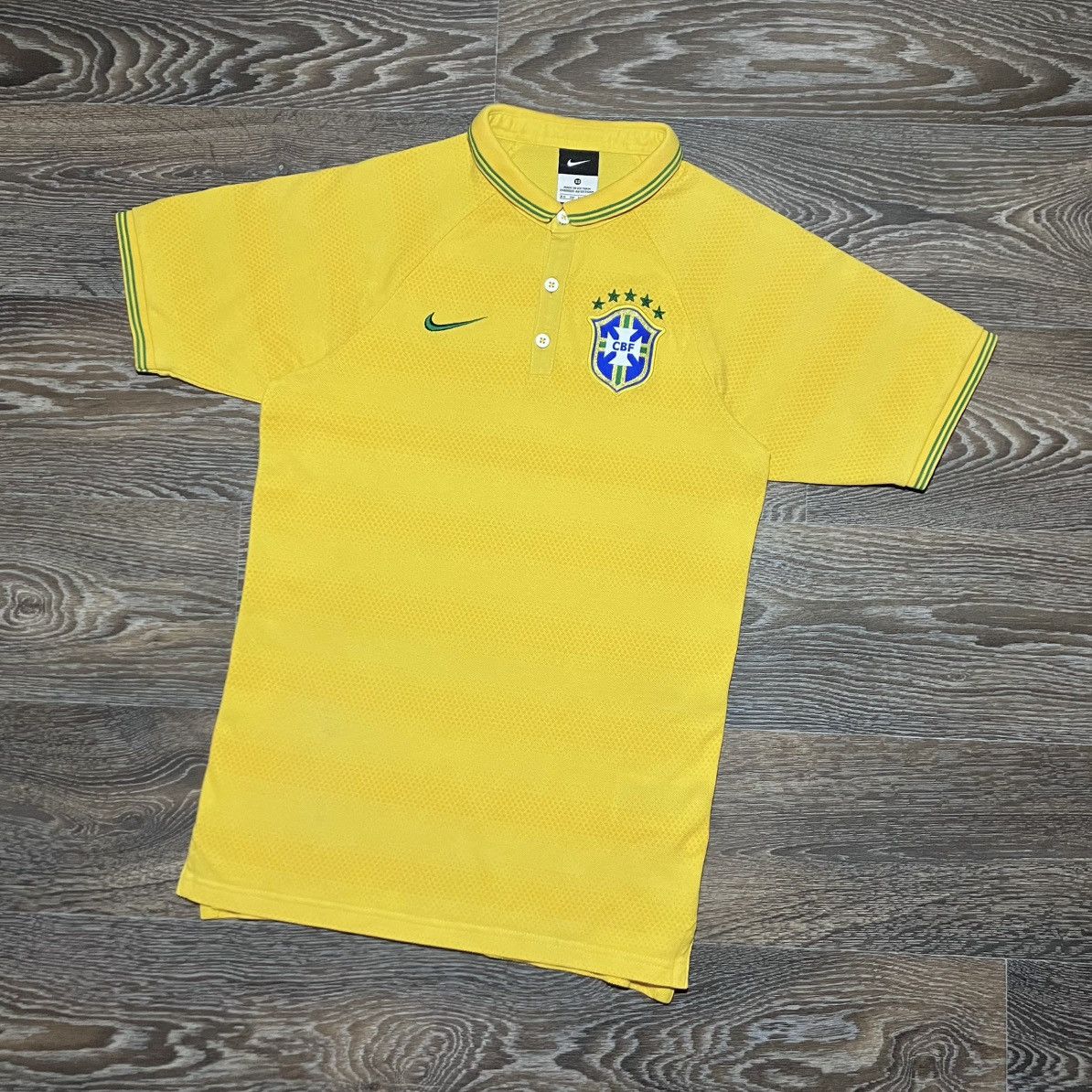 Nike Nike BRASIL National Football Team 2014 World Cup Polo Shirt Size US XS / EU 42 / 0 - 1 Thumbnail