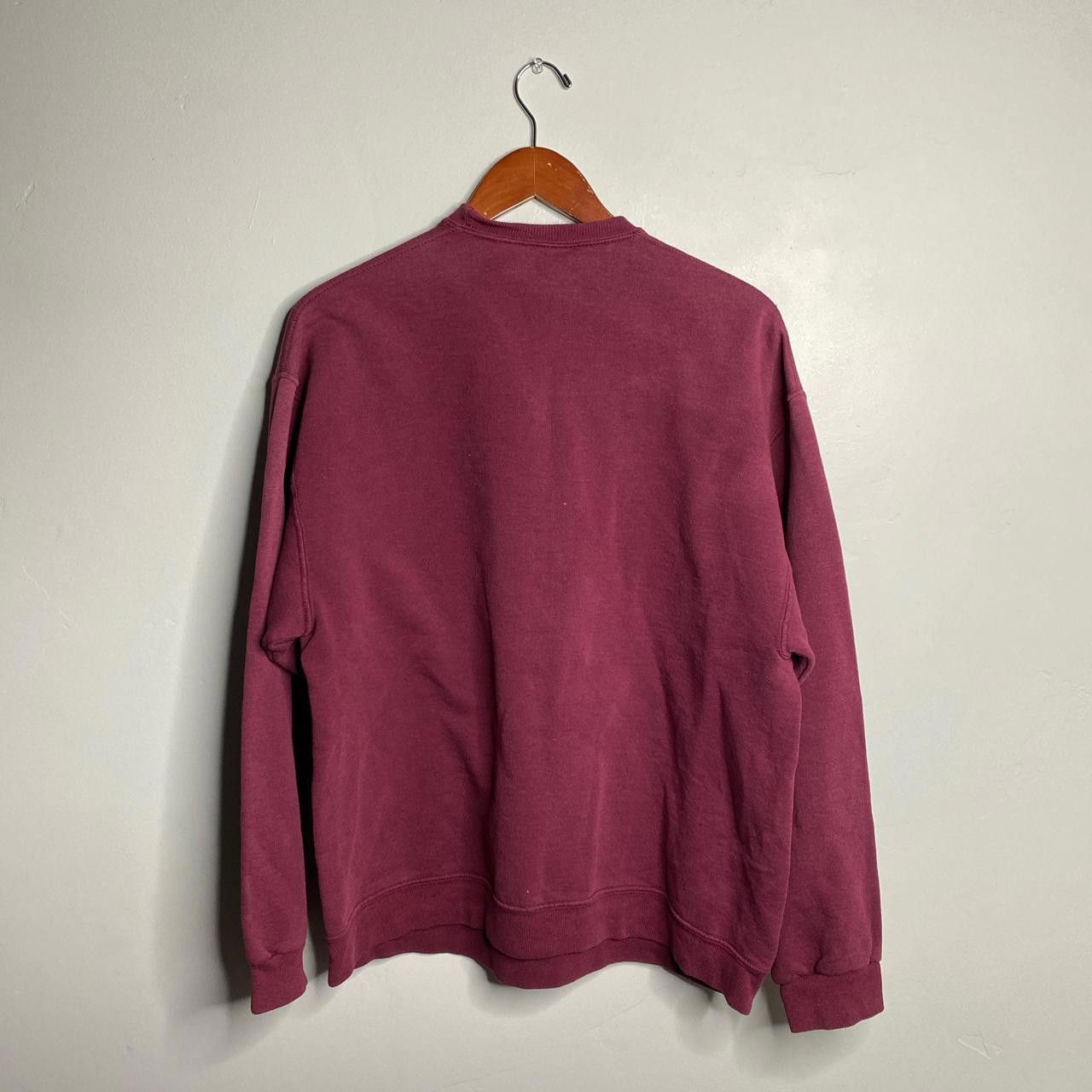 Vintage Burgundy and silver crewneck sweatshirt size large Size US L / EU 52-54 / 3 - 3 Thumbnail