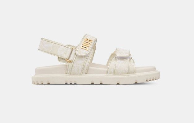 o1w1db11124 Butterfly Print Dioract Sandals in White