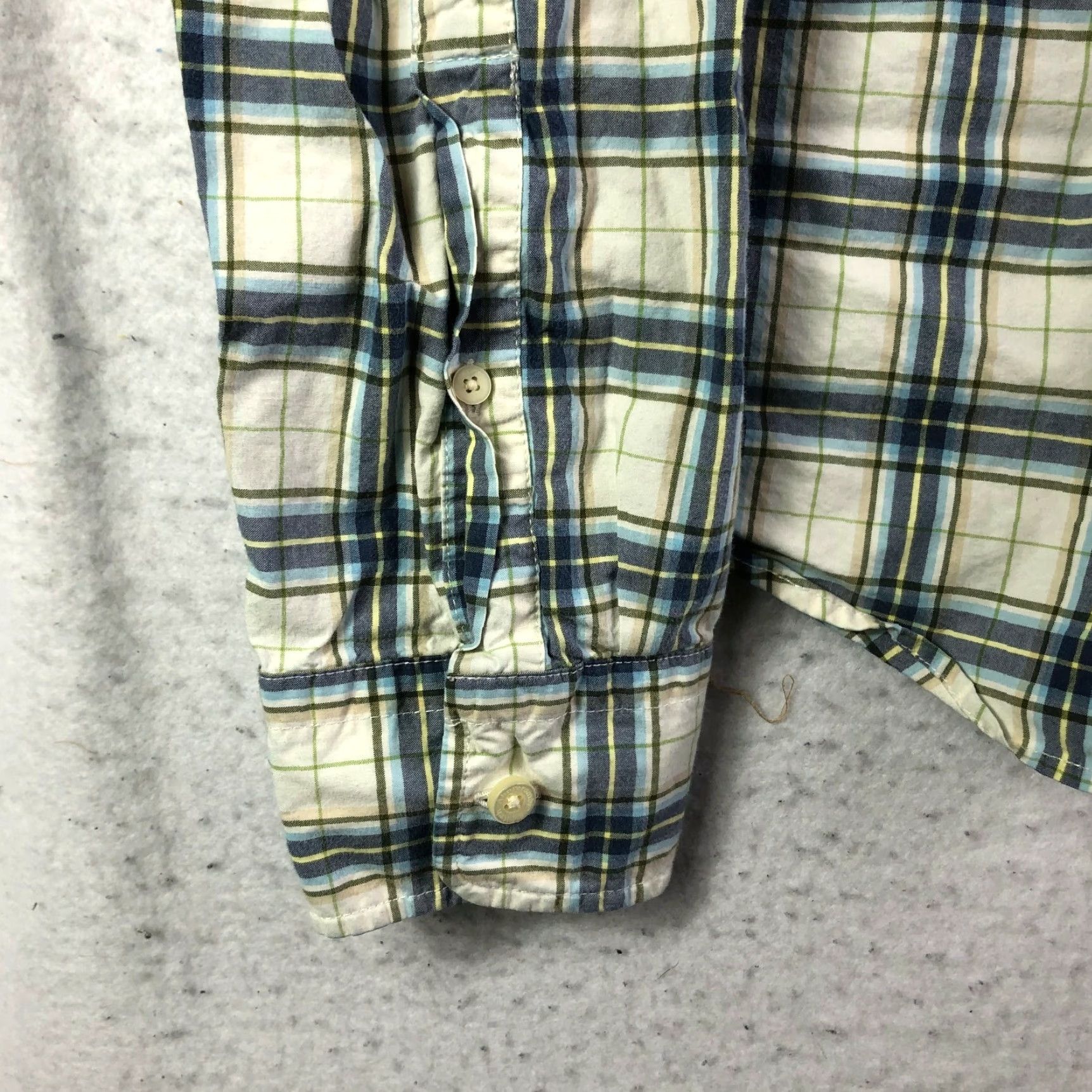 Abercrombie & Fitch Abercrombie & Fitch Muscle Mens XL White Plaid Long Sleeve Button Down Collar Shirt Size US XL / EU 56 / 4 - 2 Thumbnail