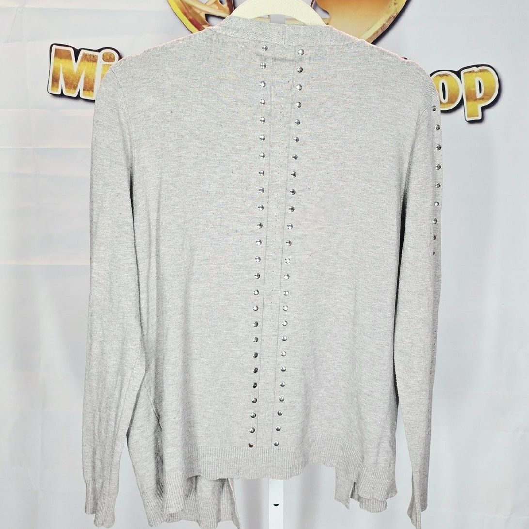 Other Vita Milano Light Brown Studded Cardigan Sweater XL Size XL / US 12-14 / IT 48-50 - 2 Thumbnail