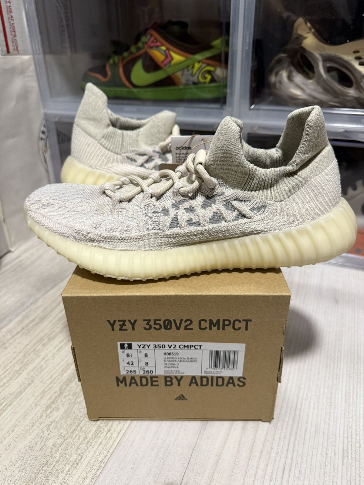Adidas × Kanye West Adidas Yeezy 350 V2 CMPCT Slate Bone Size US 8.5 / EU 41-42 - 1 Thumbnail