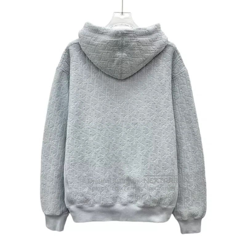 Dior Dior Light blue logo jacquard full-print cotton hooded dra Size US M / EU 48-50 / 2 - 2 Thumbnail