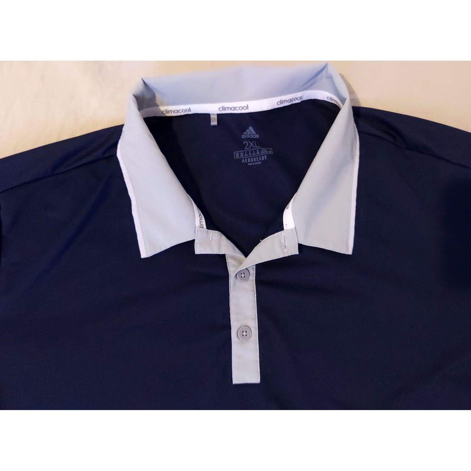 Adidas adidas Polo Shirt 2XL XXL Athletic Golf Blue Mens Size US XXL / EU 58 / 5 - 2 Thumbnail