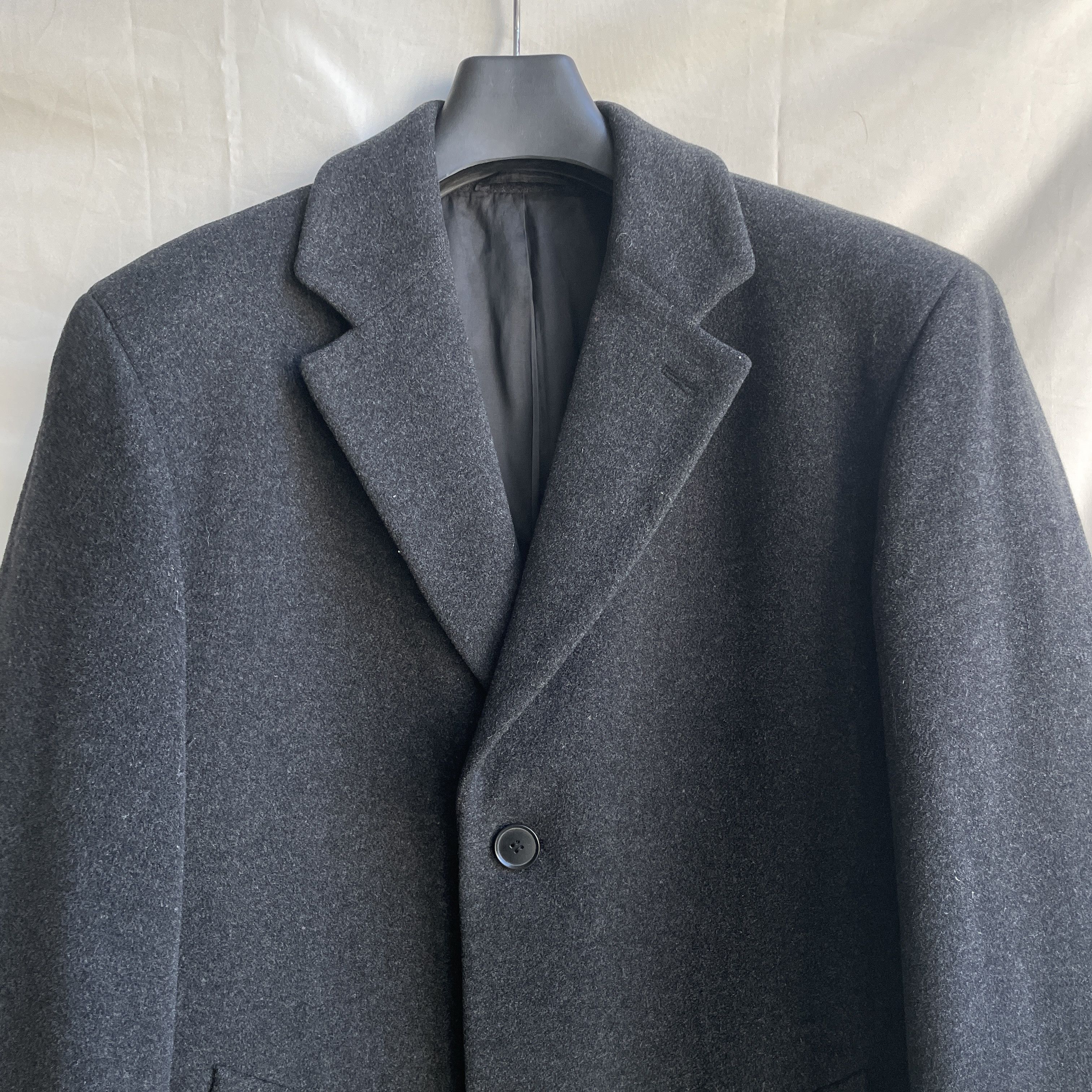 Hugo Boss Hugo Boss Vintage De Tomaso Charcoal Gray Wool Overcoat Size US XL / EU 56 / 4 - 4 Thumbnail