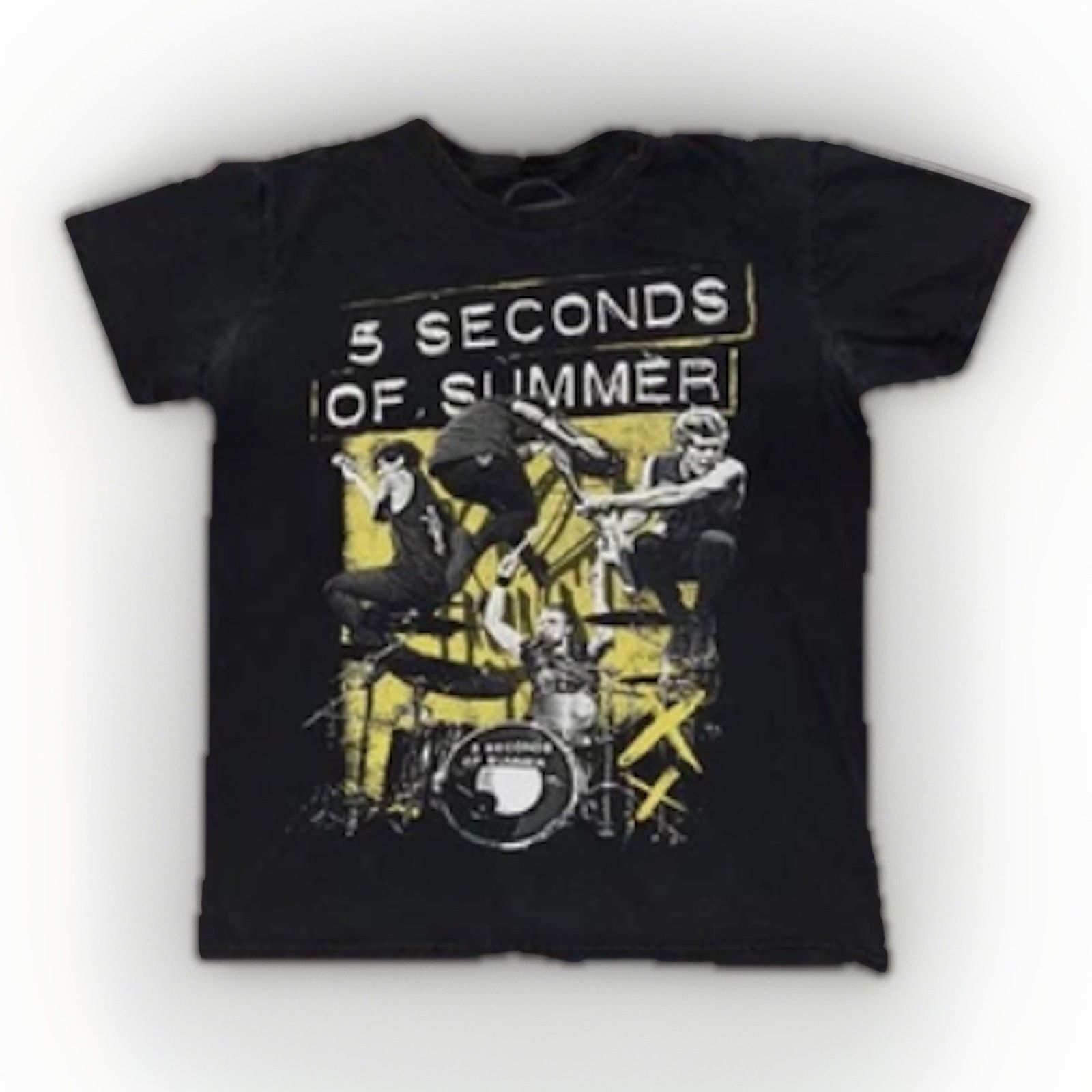 Band Tees × Vintage 5 Seconds of Summer Band Tee Black Graphic T-Shirt S 19x23 Size US S / EU 44-46 / 1 - 1 Thumbnail