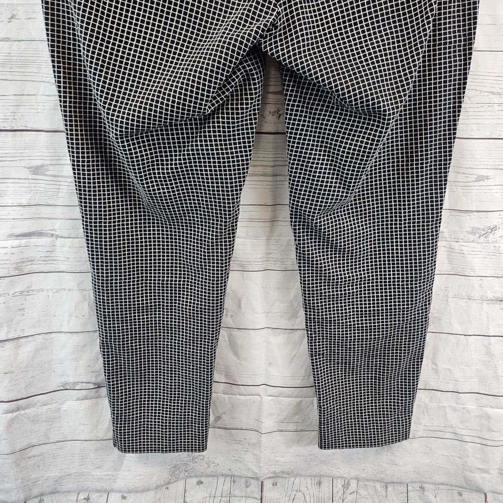 Banana Republic Banana Republic Womens Cropped Pants 4P Black White Low Rise Slim Fit Petite B Size 27" / US 4 / IT 40 - 5 Thumbnail