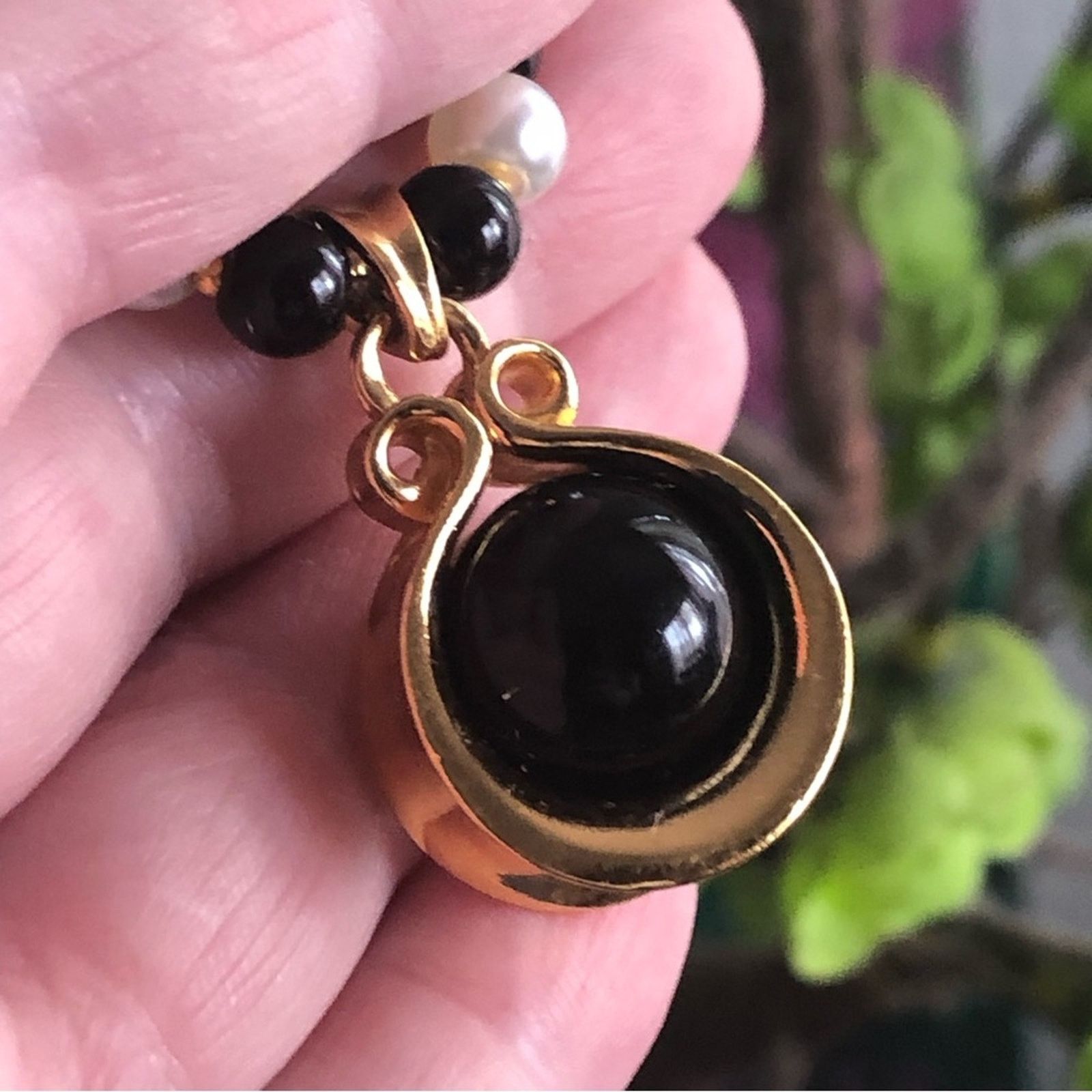 Handmade Handcrafted repurpose framed pearl pendant necklace Size ONE SIZE - 3 Thumbnail