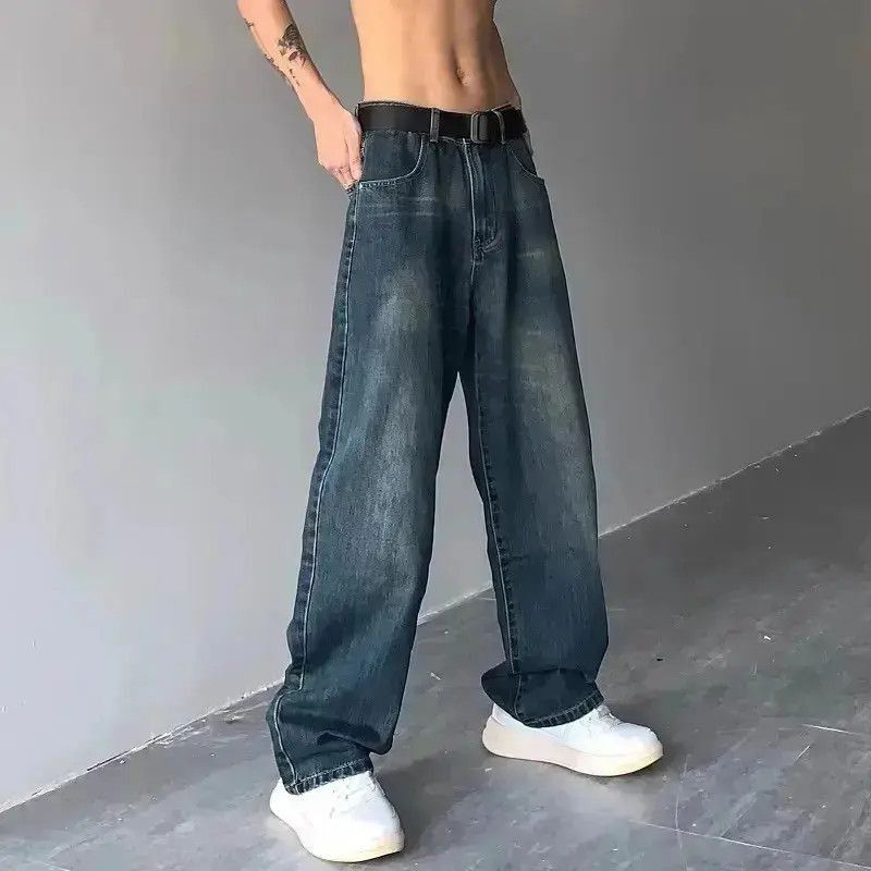 Japanese Brand Retro wide leg casual versatile loose fitting jeans Size US 32 / EU 48 - 5 Thumbnail