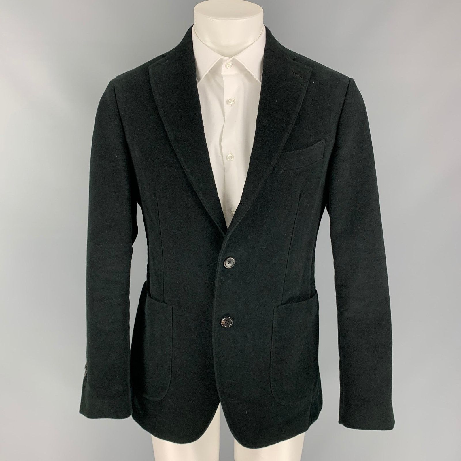 Other Size 40 Black Cotton Single Breasted Sport Coat Size 40R - 1 Thumbnail