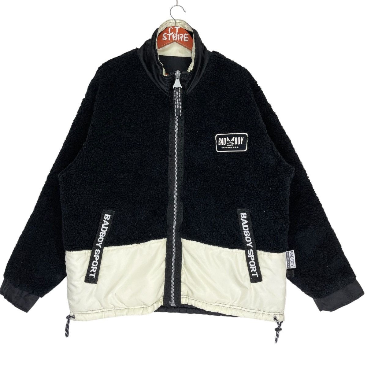 Extremely Rare Y2K Bad Boy Reversible Boa Jacket Size L