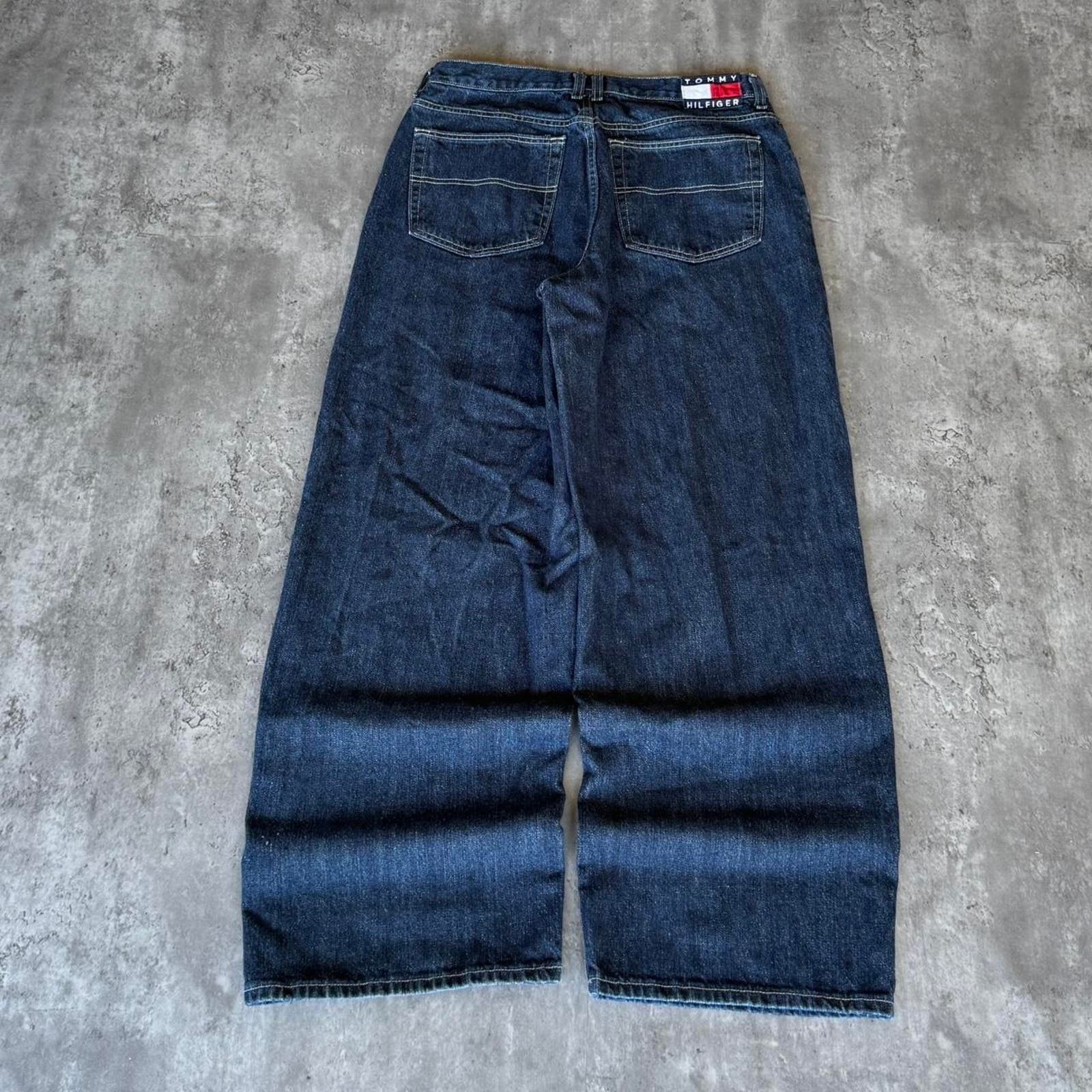 Vintage Vintage Y2K Tommy Hilfiger Baggy Wide Leg Skater Opium Jeans ...