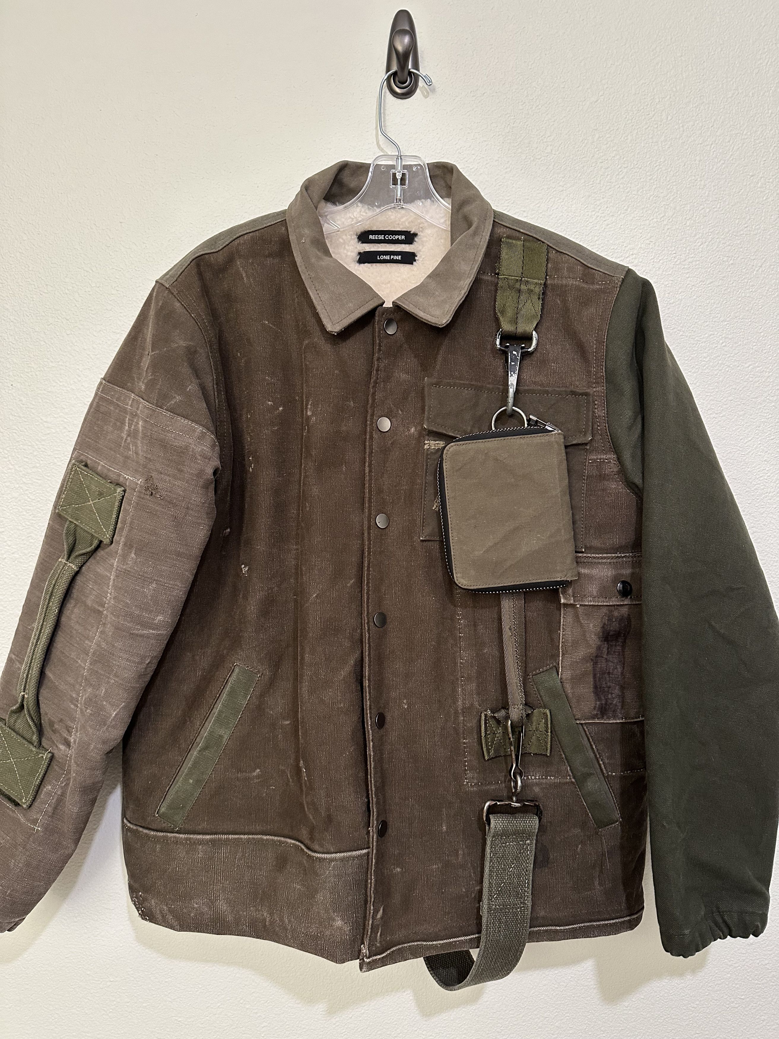 1 of 5 Reese Cooper Military Green Chore Jacket Shearling