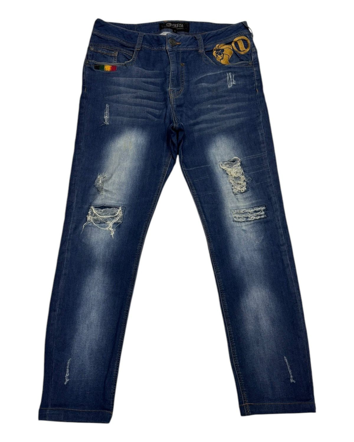Japanese Brand × Kapital × Tornado Mart Nesta Brand Lion Trade Mark Denim Soft Jeans Size US 33 - 1 Thumbnail