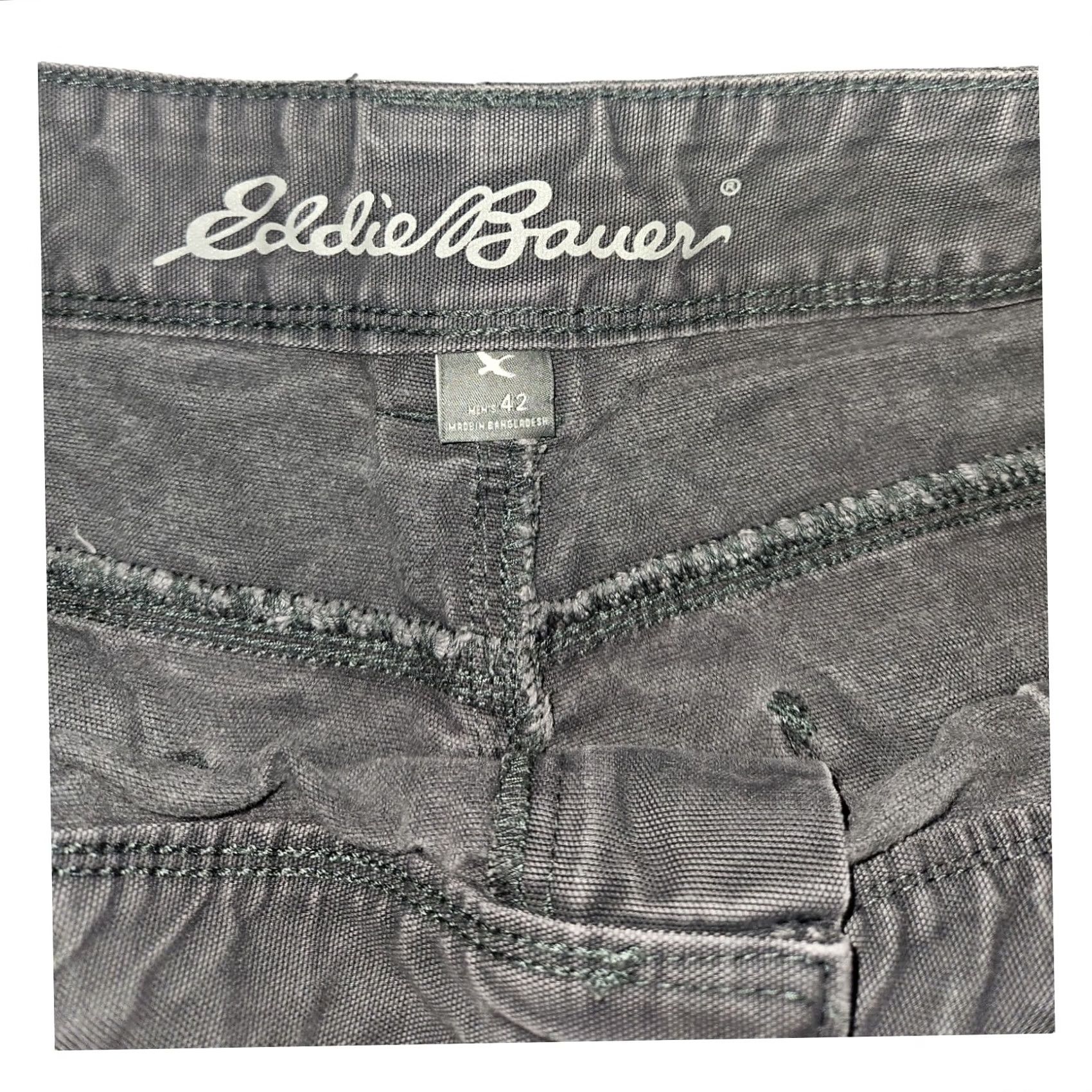 Eddie Bauer Eddie Bauer Canvas Shorts Men's 42 Gray Cargo Pocket Casual Outdoors Hiking Regular Fit 42in Waist Mens Size US 42 / EU 58 - 2 Thumbnail