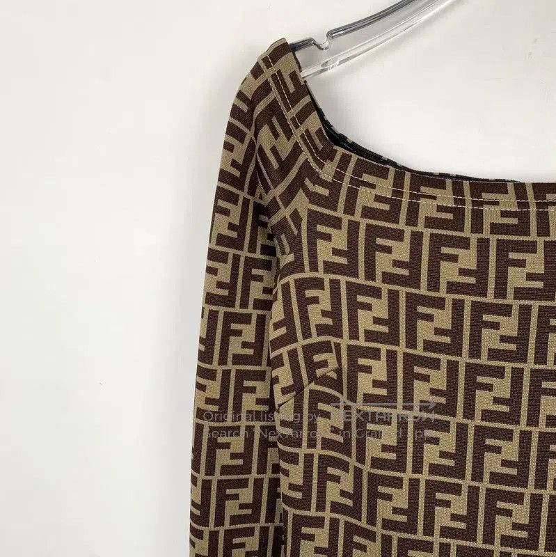 Fendi Fendi Brown Cotton Women's Dress Size S . Size S / US 4 / IT 40 - 3 Thumbnail