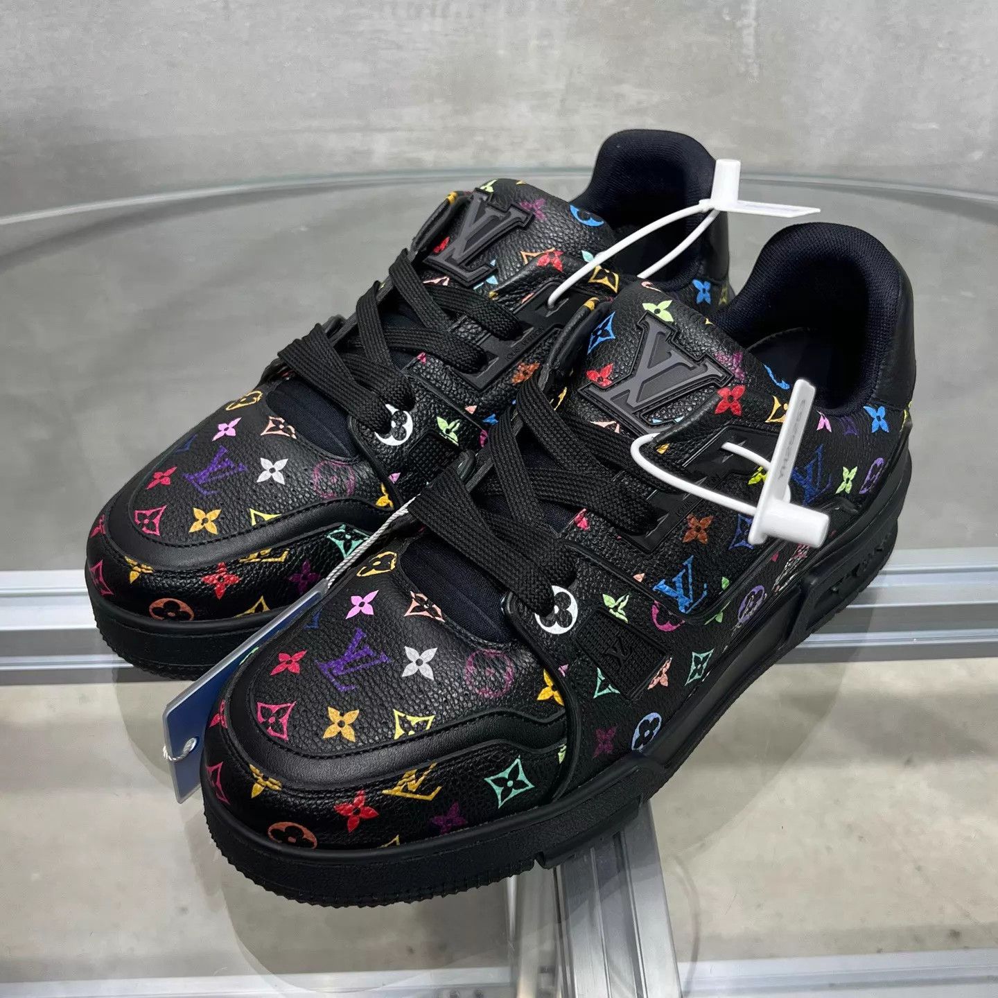 Louis Vuitton LV Trainer Takashi Murakami Black UK4/38 Size US 7.5 / IT 37.5 - 2 Thumbnail