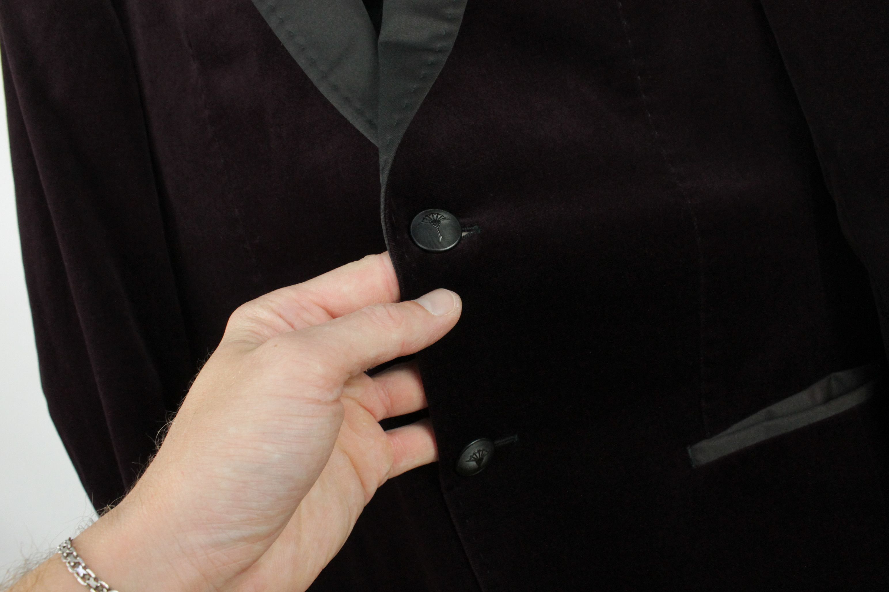 Joop! Joop! Slim Fit Velvet Hilarious Bordeux Blazer Jacket Size US M / EU 48-50 / 2 - 6 Thumbnail
