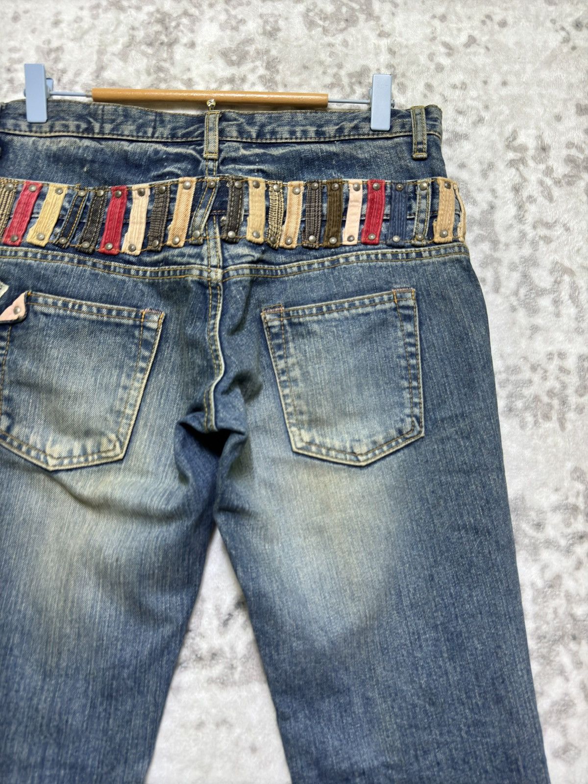 Japanese Brand Y2K Antgauge Double Waist Distressed Unisex Denim Jeans Size US 30 / EU 46 - 10 Thumbnail
