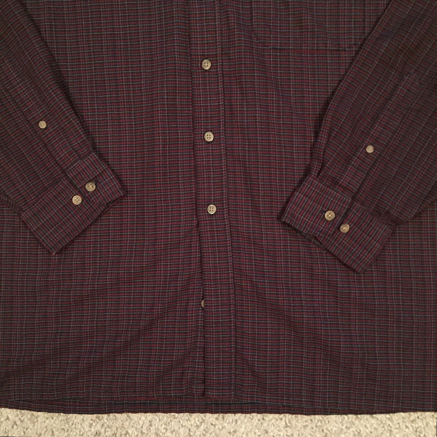 Arrow Arrow Tournament Shirt Big 1X Long Sleeve Red Button-Up Mens Plaid Casual Size US XL / EU 56 / 4 - 4 Thumbnail