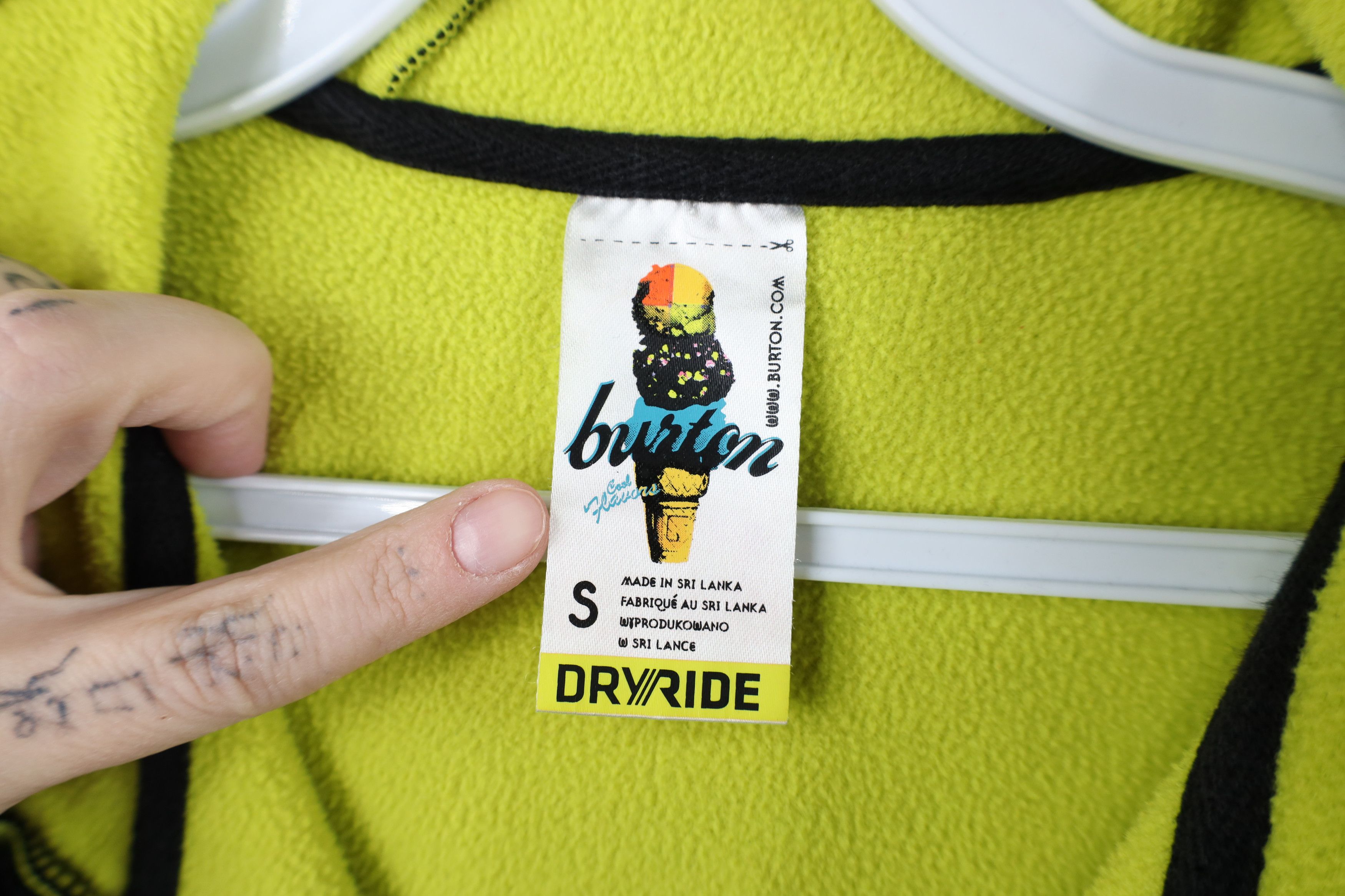 Burton Vintage Y2K Burton Snowboards DryRide Fleece Lined Hoodie Size US S / EU 44-46 / 1 - 8 Thumbnail
