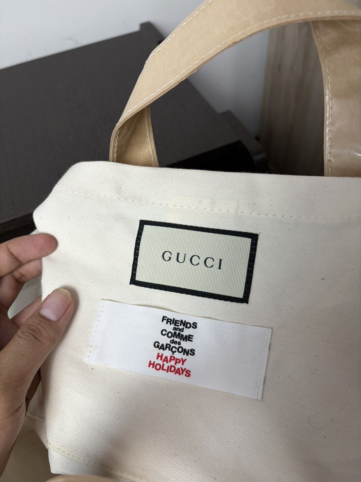 Comme des Garcons FREE TAX! 2018 Gucci CDG Collaboration Clear PVC Tote Bag Size ONE SIZE - 6 Thumbnail