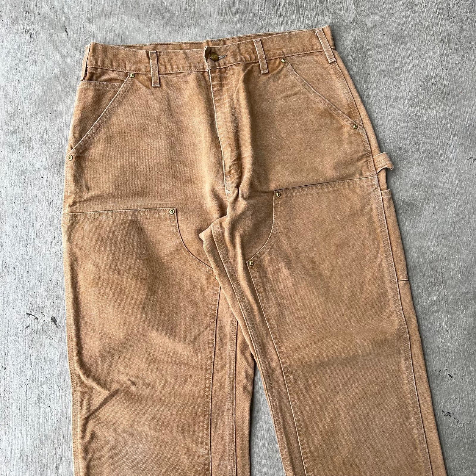 Carhartt × Vintage Carhartt brown double knee work wear carpenter pants Size US 34 / EU 50 - 2 Thumbnail