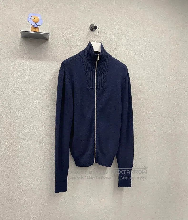 Hermes Hermes Navy blue knitted jacket, 100% cashmere, with sheep Size M / US 6-8 / IT 42-44 - 3 Thumbnail