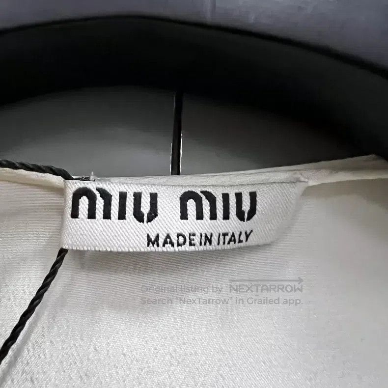 Miu Miu Miu Miu 38 Beige doll collar shirt Size M / US 6-8 / IT 42-44 - 5 Thumbnail