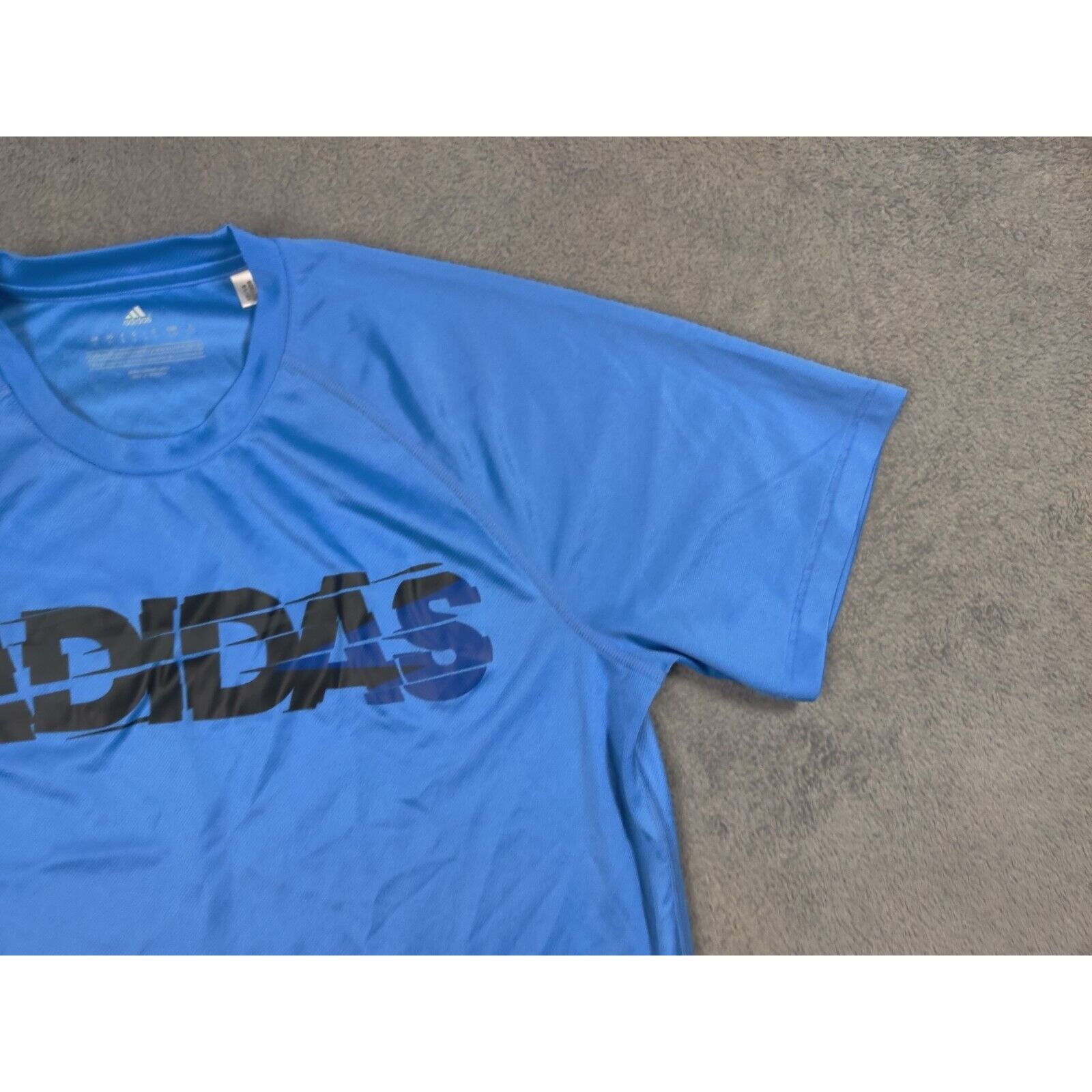 Adidas Adidas Shirt Adult Mens Large Light Blue Spell Out Size US L / EU 52-54 / 3 - 3 Thumbnail