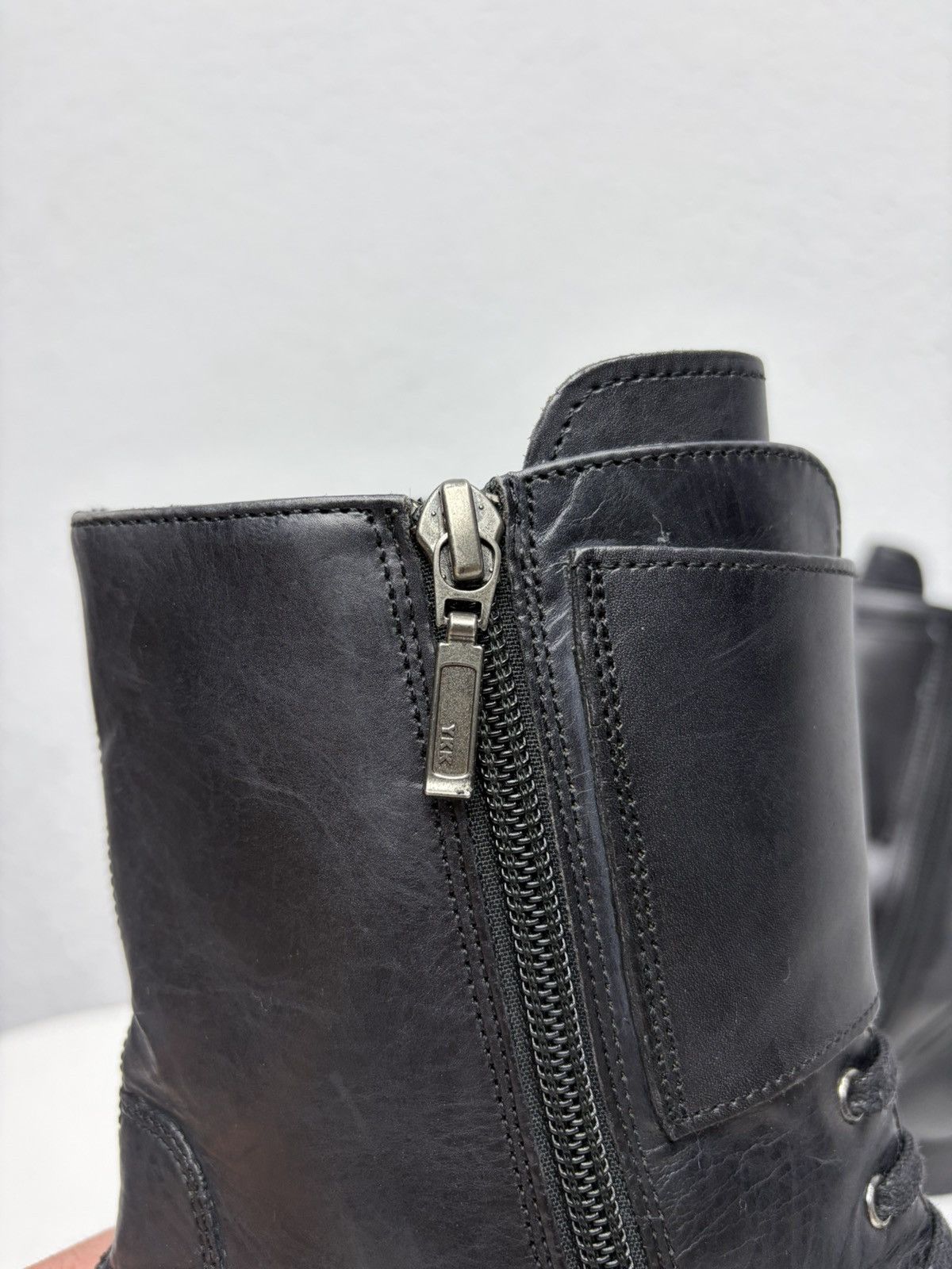 If Six Was Nine AS 98 Vibe Artisan Brown Leather Side Zip Ankle Biker Boots Size US 8 / EU 41 - 11 Thumbnail