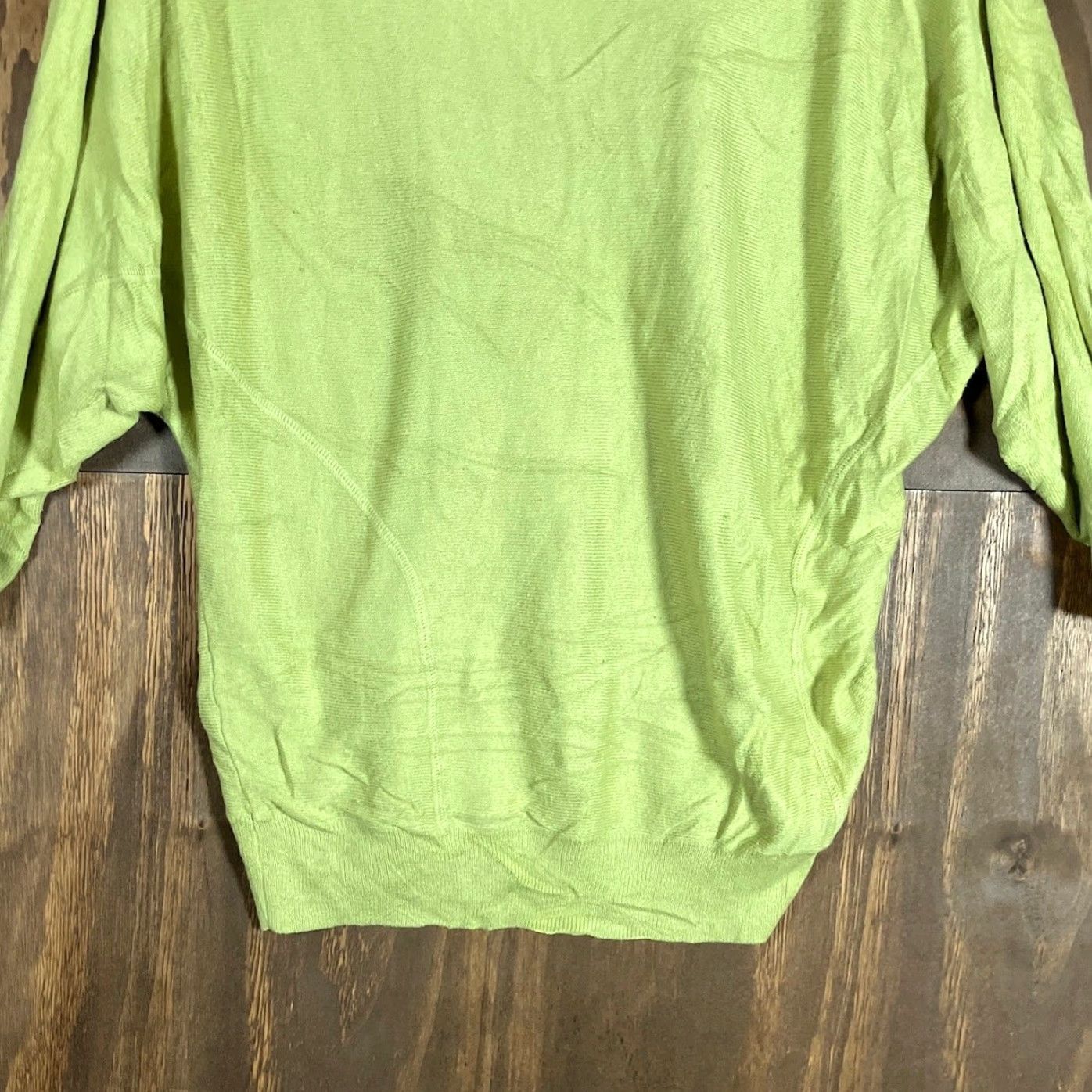 Vintage Chicos Womens Sweater Green Cowl Neck Dolman Sleeve Rabbit Hair Blend 1 (M) Size M / US 6-8 / IT 42-44 - 3 Thumbnail