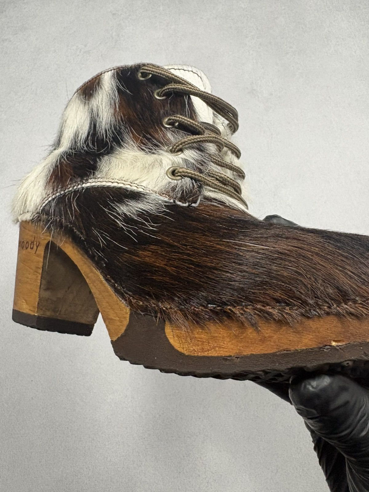 Other Woody Wood-O-Flex Cowhide Fur Ankle Boots Size 38 AvantGarde Size US 8 / IT 38 - 15 Thumbnail