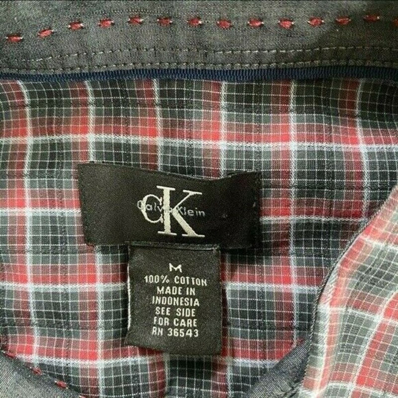 Calvin Klein Calvin Klein Men's Plaid Shirt, Size M Size US M / EU 48-50 / 2 - 10 Thumbnail