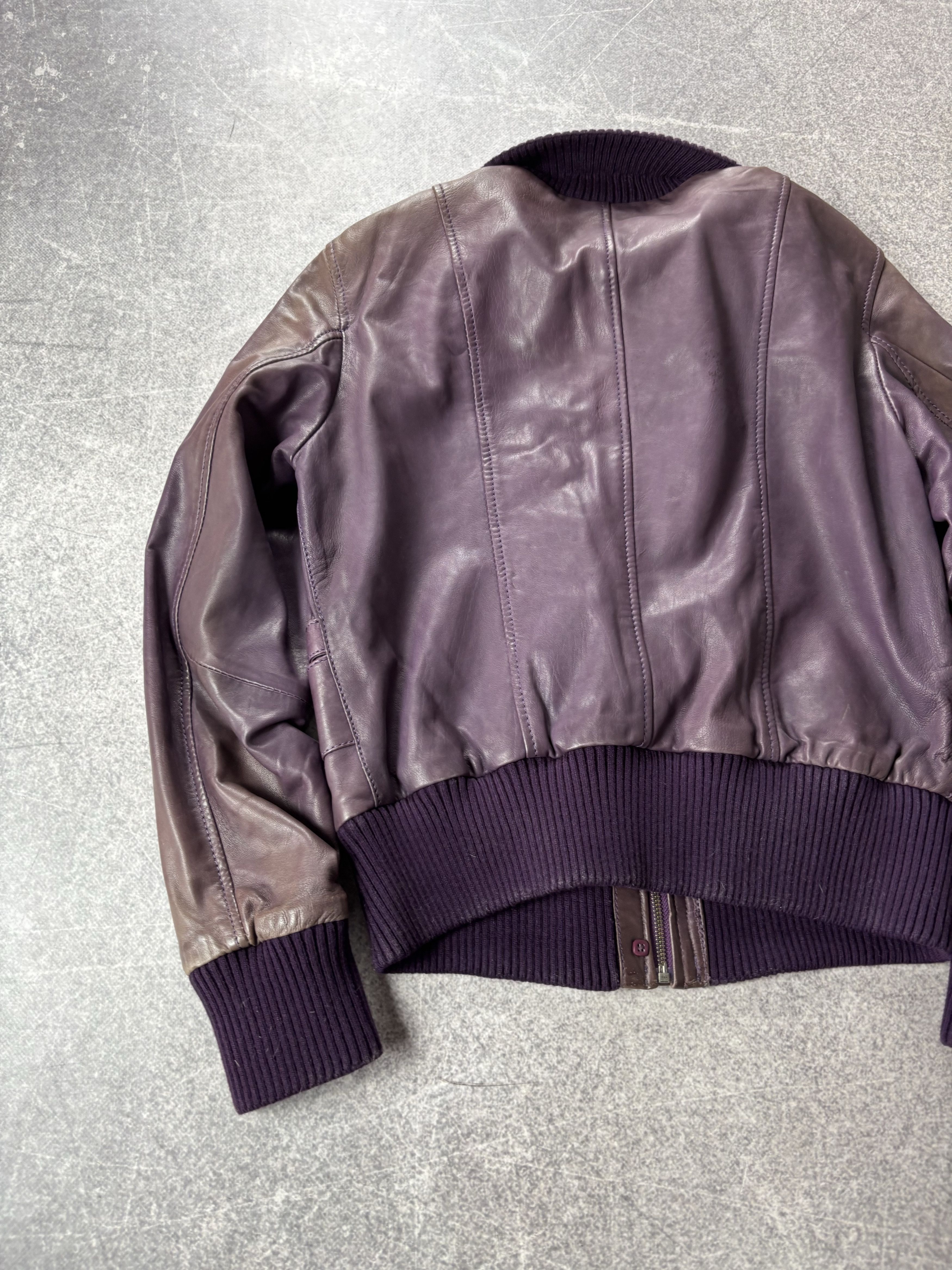 Hedi Slimane Vtg 00s Hedi Slimane Washed Faded Bomber Leather Jacket Size US S / EU 44-46 / 1 - 6 Thumbnail