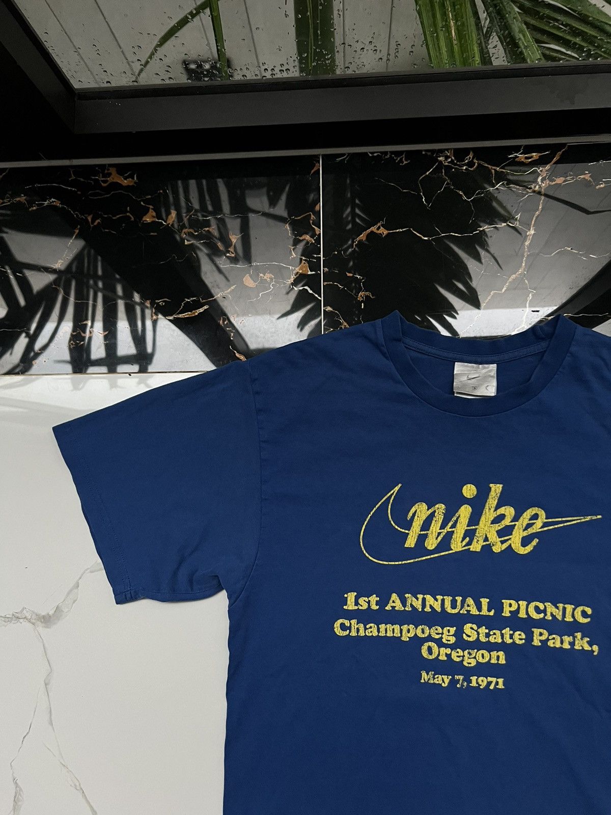 Nike × Vintage 90's NIKE OREGON RETRO BIG SWOOSH LOGO TEE 71 PICNIC Size US S / EU 44-46 / 1 - 3 Thumbnail