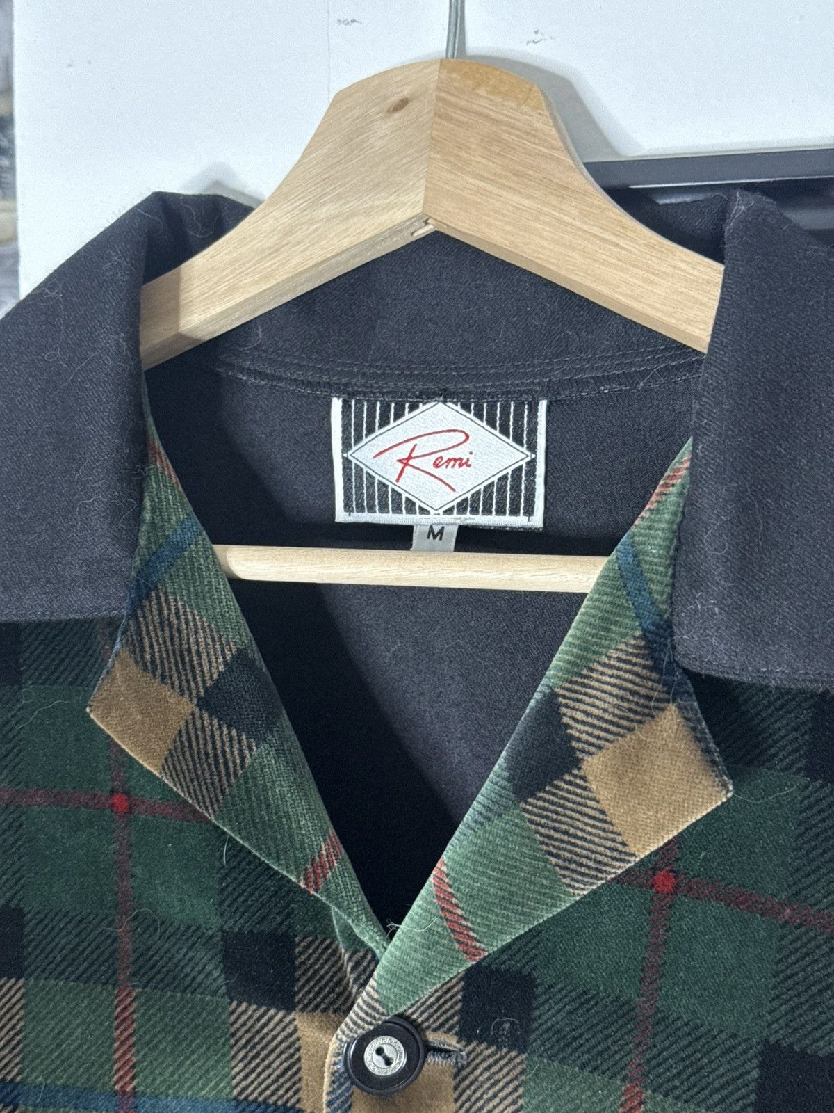 Vintage VINTAGE 1980’s Green and Black Plaid Velvet Button-Up Jacket Size US L / EU 52-54 / 3 - 2 Thumbnail