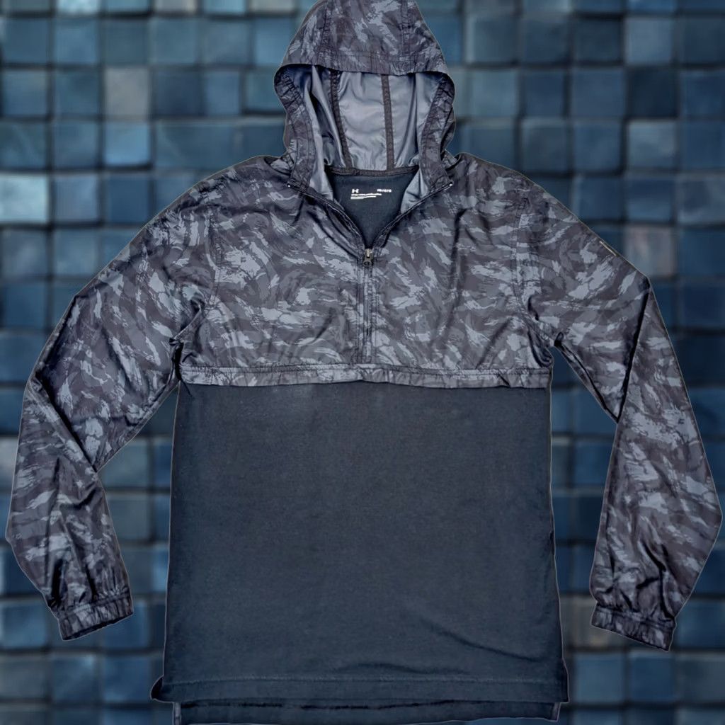 Under Armour Under Armour Hoodie Shirt Mens M Black Pullover Zip Windbreaker Top Cotton Bottom Fitted All Seasons Size US M / EU 48-50 / 2 - 1 Thumbnail