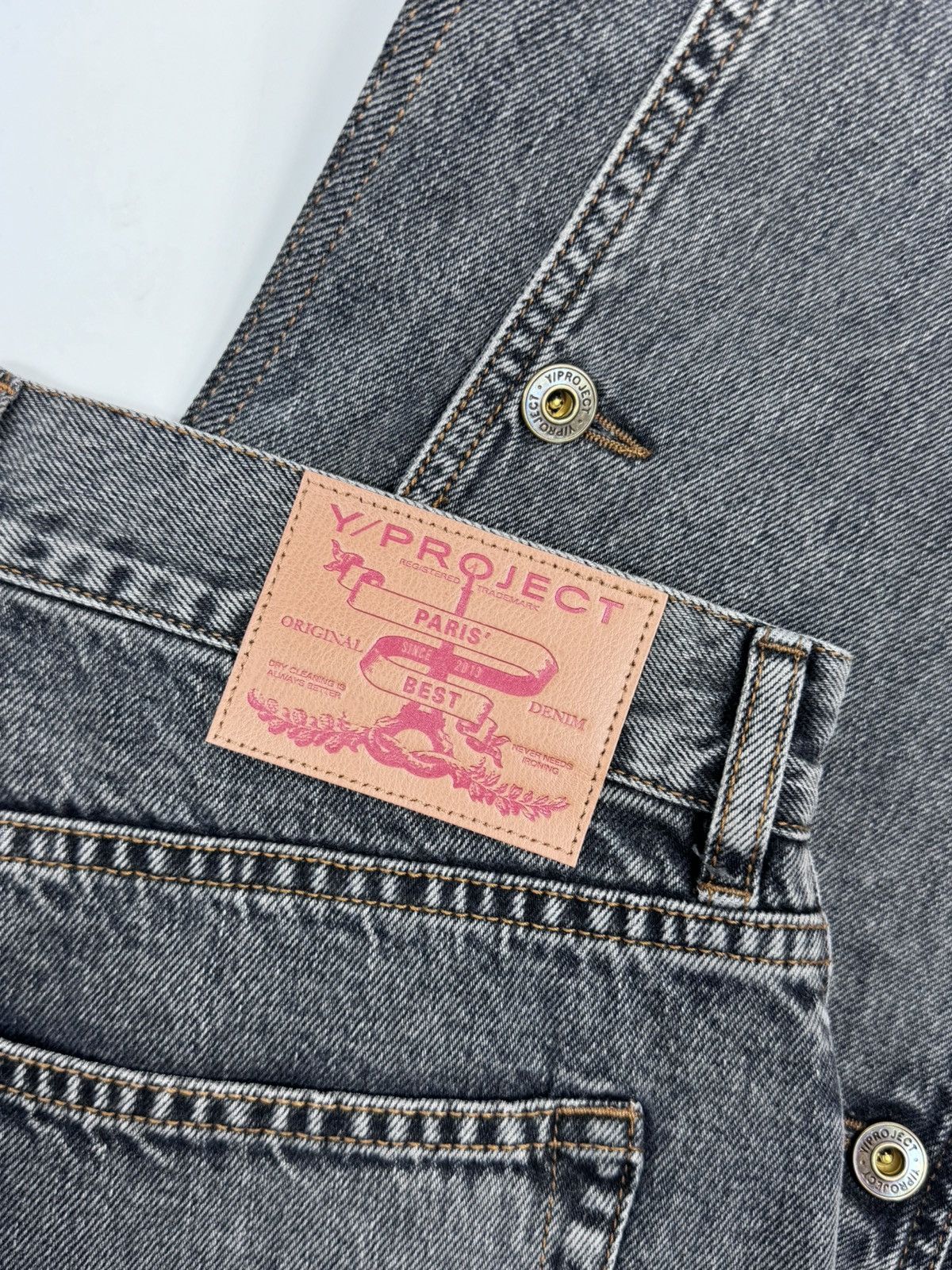 Y/Project BUTTON DETAIL DENIM JEANS Size US 34 / EU 50 - 3 Thumbnail