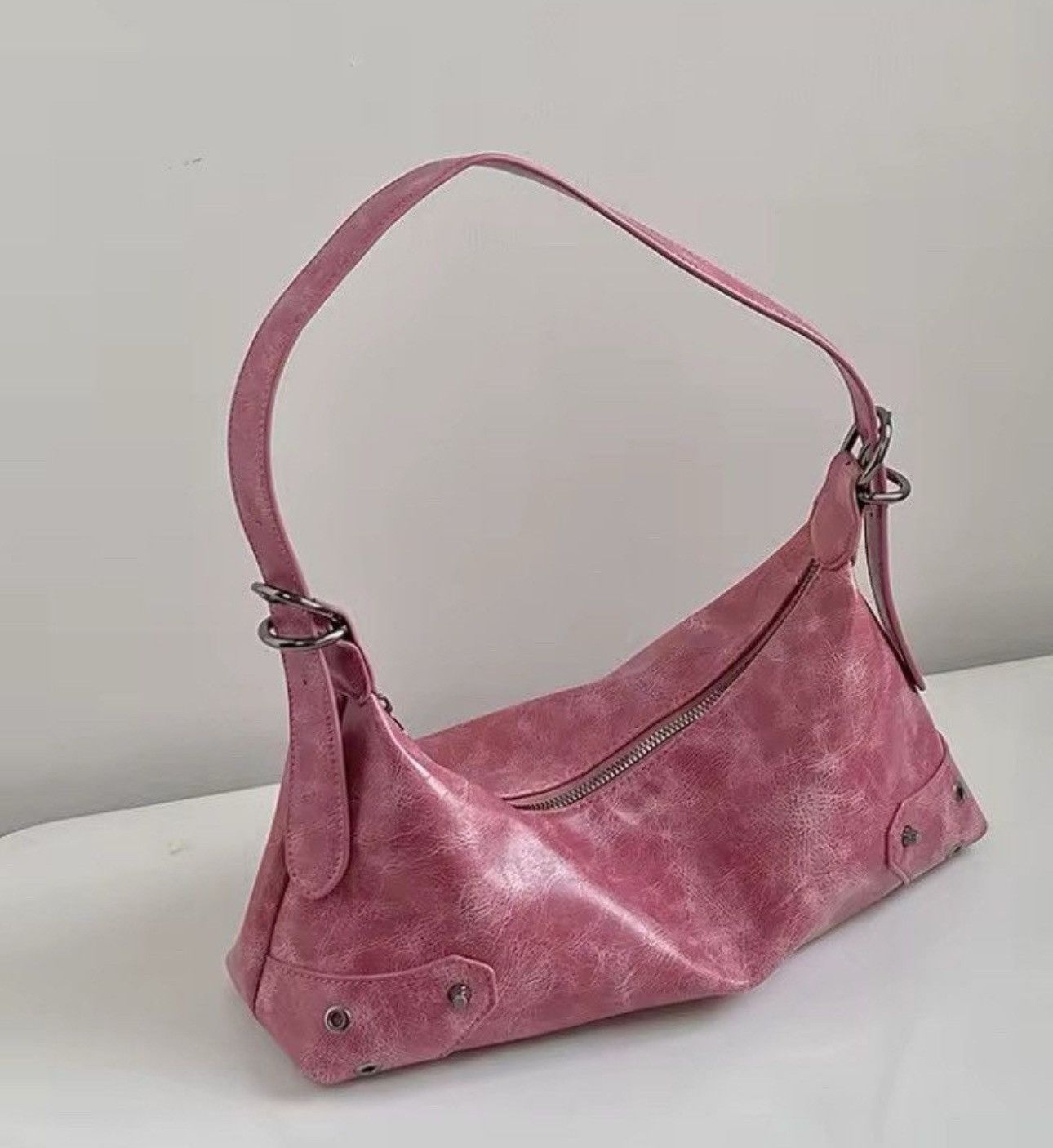 Vintage Retro Style PU Leather Small Shoulder Bag y2k unisex Size ONE SIZE - 1 Thumbnail