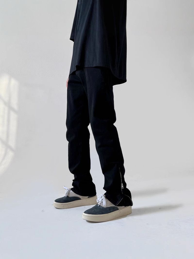 Japanese Brand × Jean Retro loose zipper high street jeans Size US 32 / EU 48 - 1 Thumbnail