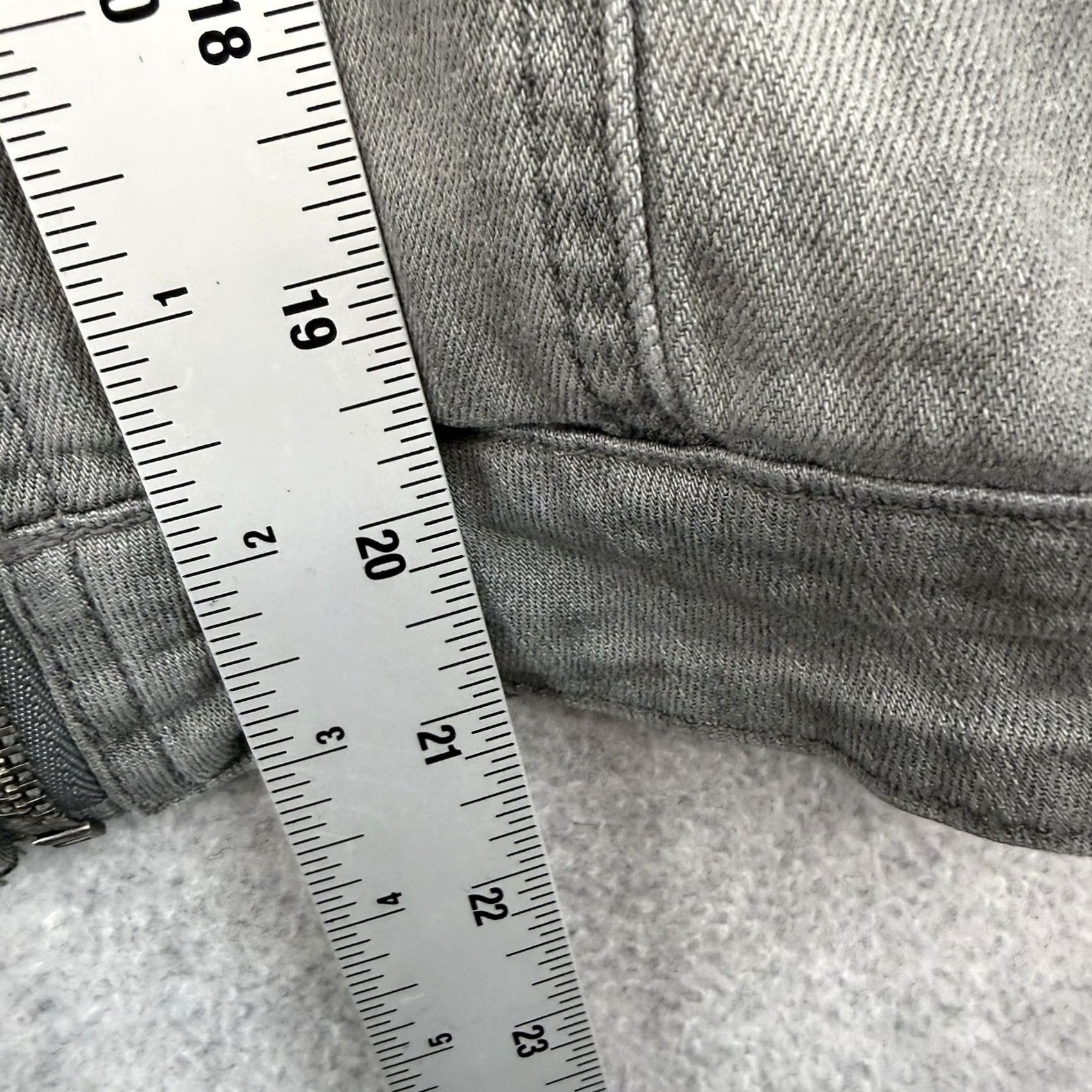 Lucky Brand Lucky Brand Gray Denim Moto Jacket Women XS Asymmetrical Zip Biker Jacket Size XS / US 0-2 / IT 36-38 - 6 Thumbnail