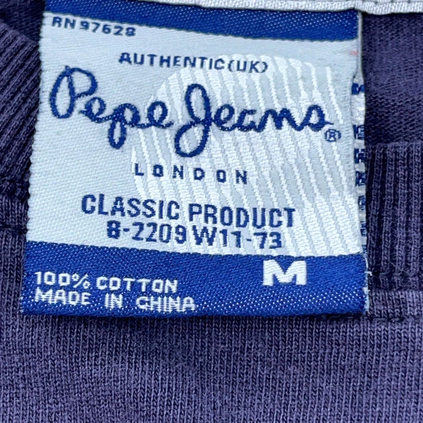 Pepe Jeans VINTAGE Pepe Jeans Graphic Print Long Sleeve Shirt Men Medium Blue Tee Y2K Retro Men's Size US M / EU 48-50 / 2 - 6 Thumbnail