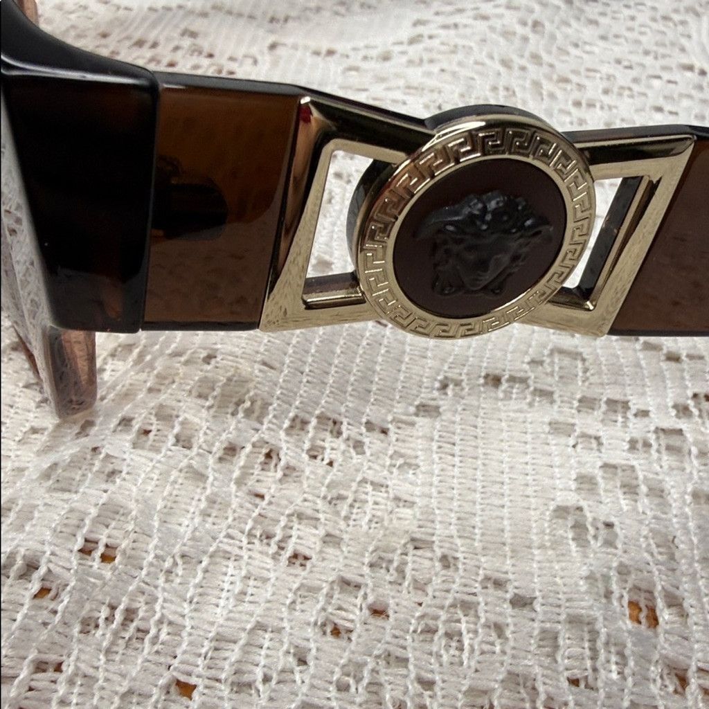 Versace NWT Versace cat eye gold tone Brown Medusa logo sunglasses Size ONE SIZE - 7 Thumbnail